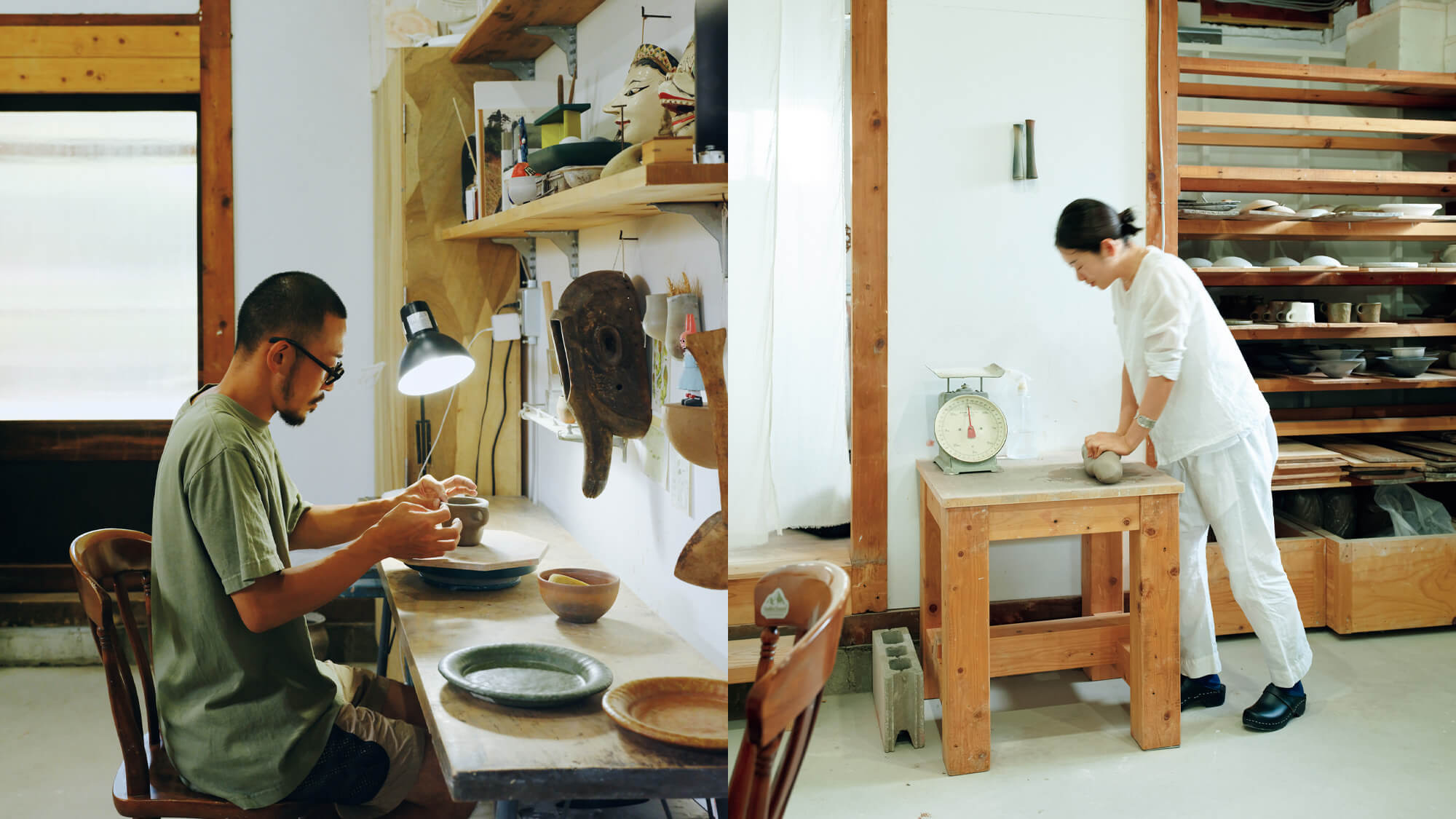 誰かが喜ぶ器を作りたい。陶芸家・成田周平、鮫島陽が生み出す愛嬌と