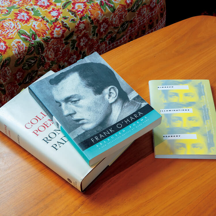 『Illuminations』アルチュール・ランボー／著、『Selected Poems of Frank O'Hara』フランク・オハラ／著、『Collected Poems』ロン・パジェット／著