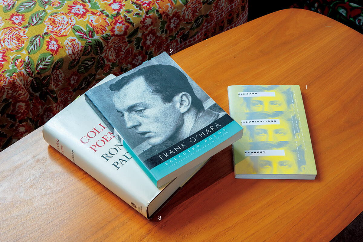 『Illuminations』アルチュール・ランボー／著、『Selected Poems of Frank O'Hara』フランク・オハラ／著、『Collected Poems』ロン・パジェット／著