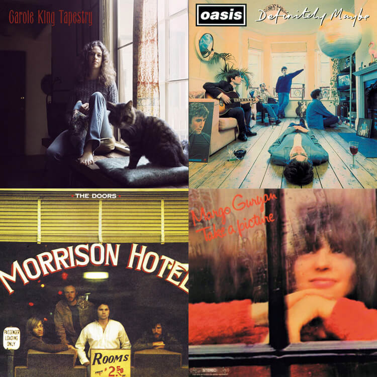 Carole King『Tapestry』、The Doors『Morrison Hotel』、Oasis『Definitely Maybe』、Margo Guryan『Take A Picture』