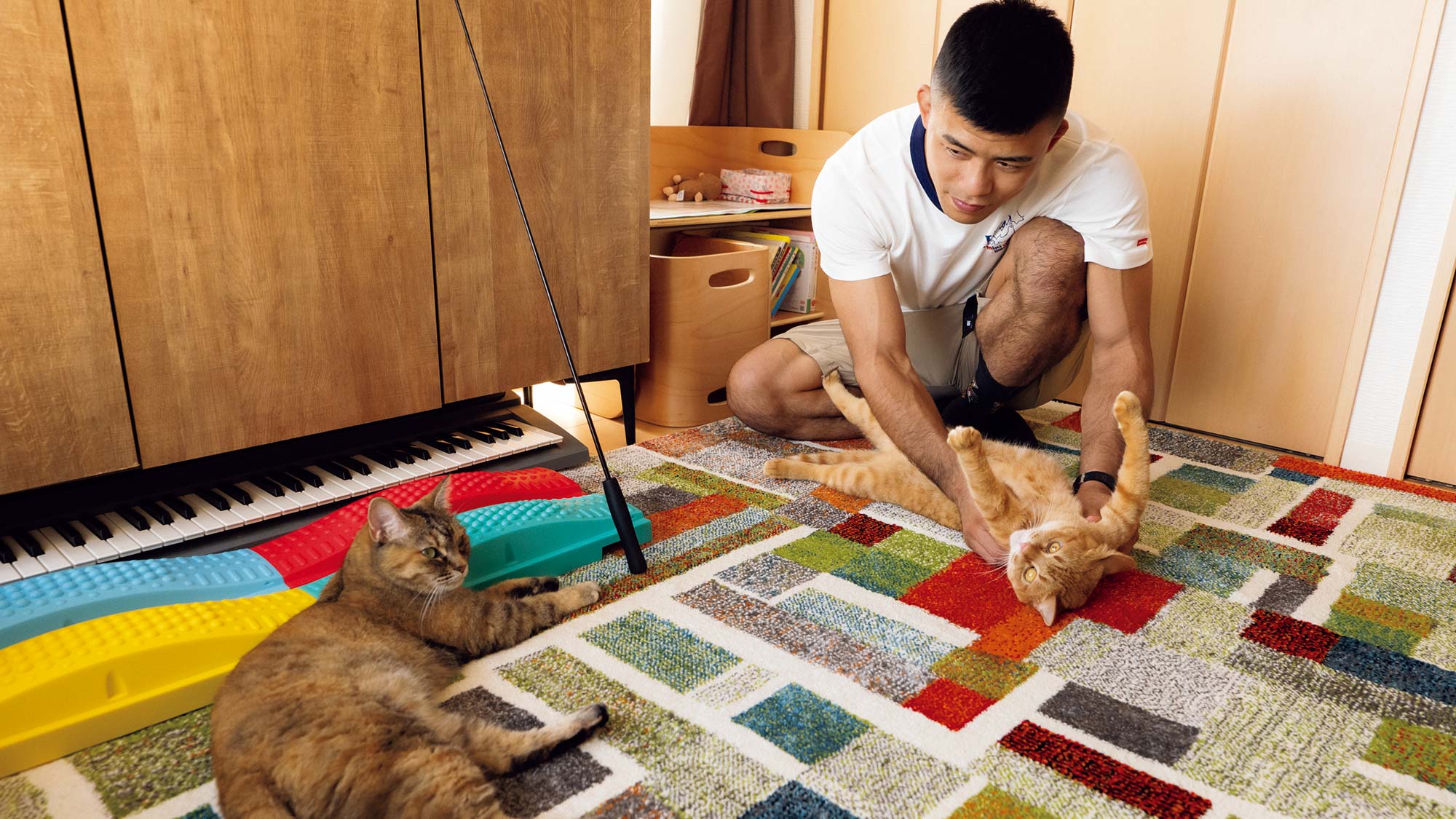 愛おしさ金メダル級。猫かわいがりです」。レスリング選手・文田健一郎