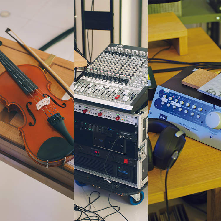 ドイツのメーカー「Model 2489」のシンセサイザー、〈KORG〉が斯界の巨匠グレッグ・マッキー、ピーター・ワッツと共同開発したアナログ／デジタル・ハイブリッドミキサー「SoundLink MW−1608」、坂本龍一のチェロ