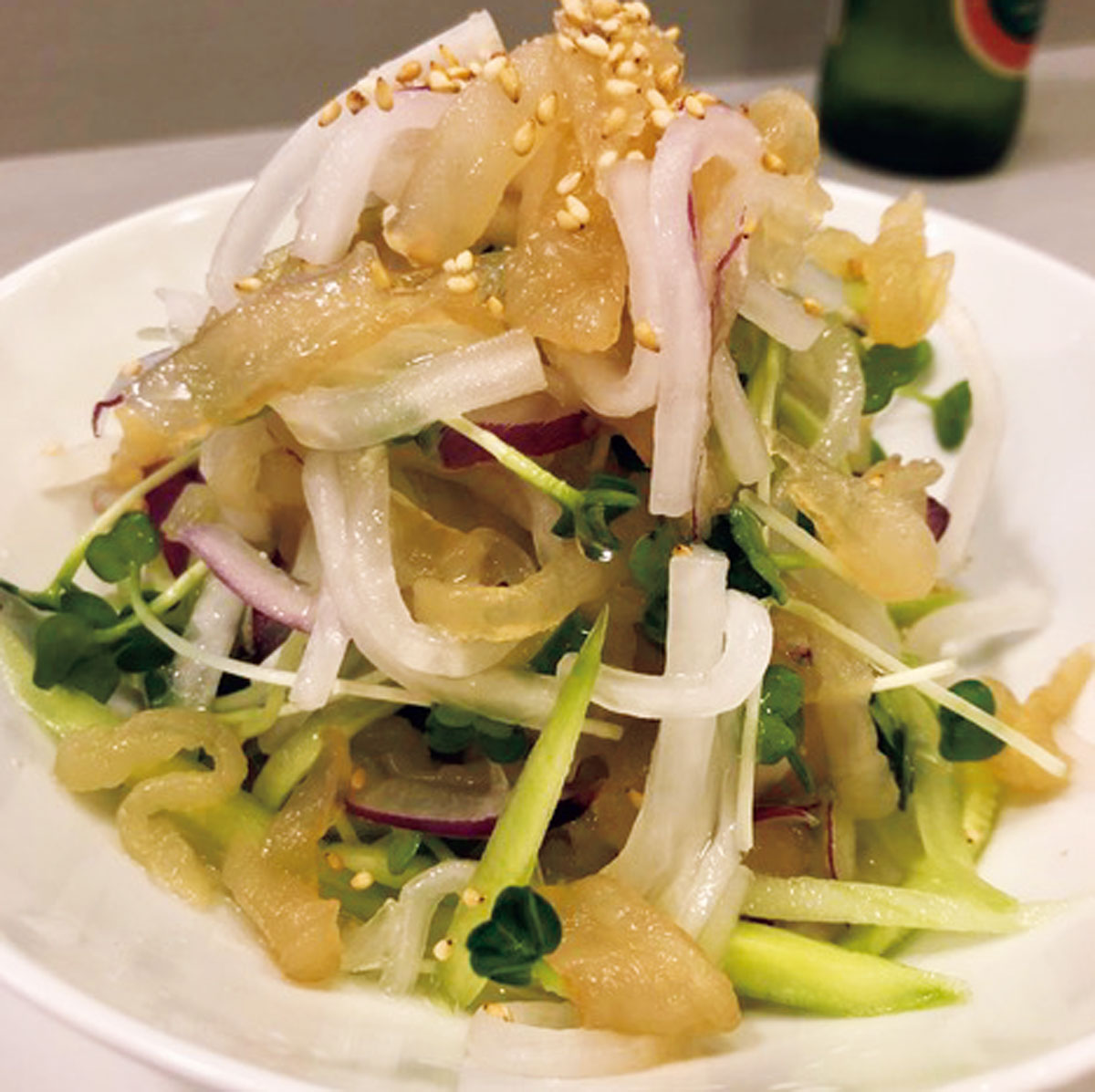 クラゲとキュウリと大根の冷菜