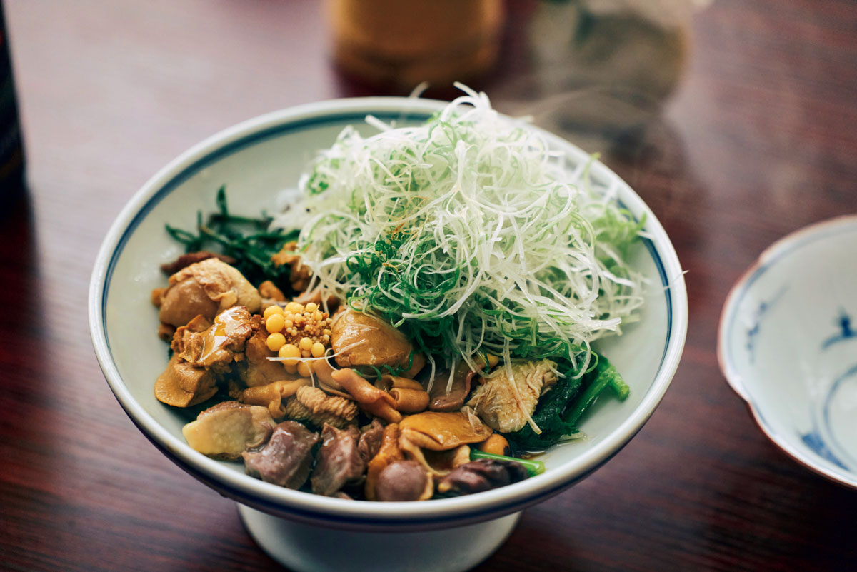 鶏モツの和え物