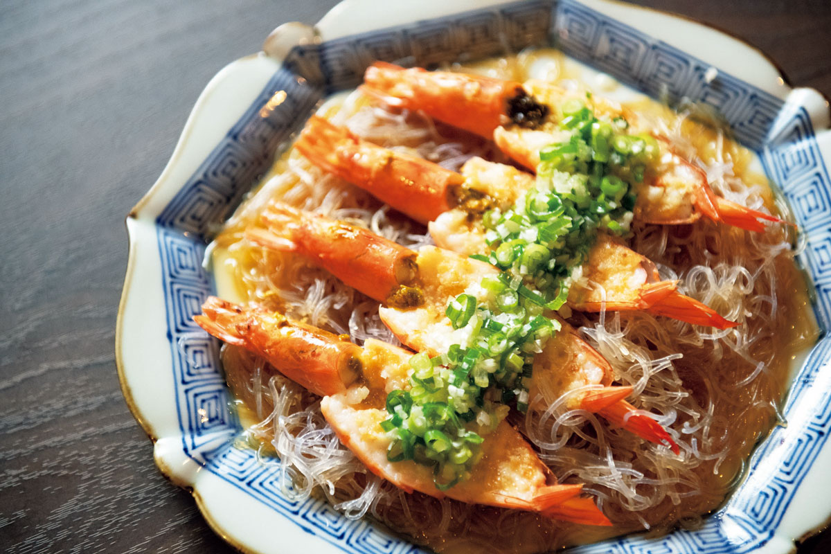 海老と春雨のにんにく蒸し