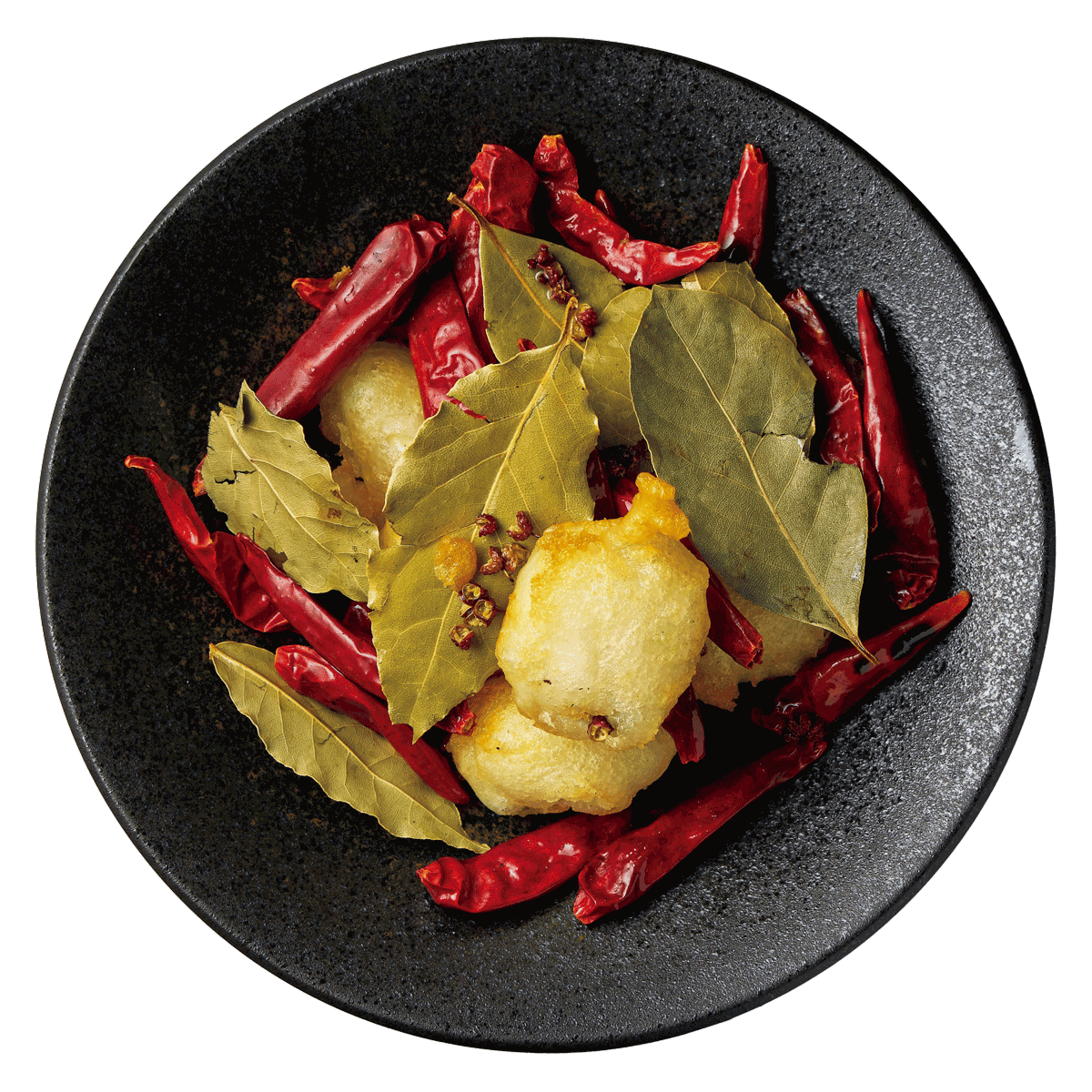 鯛の白子のフリット 山椒と唐辛子