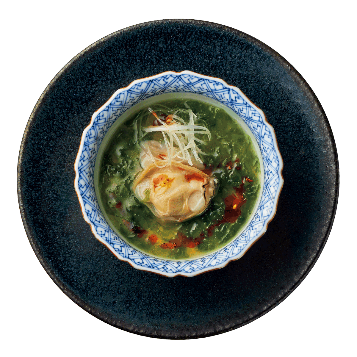 ハマグリの酸辣茶碗蒸し仕立て