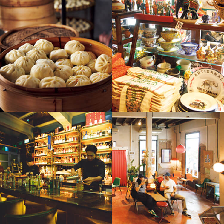 バンコク〈グー・ロン・バオ・アルチザナル・バン・ショップ〉の饅頭、〈オピウム・バー〉店内、〈ロード・オブ・シナモン〉店内、〈ヒット・ザ・ロード〉