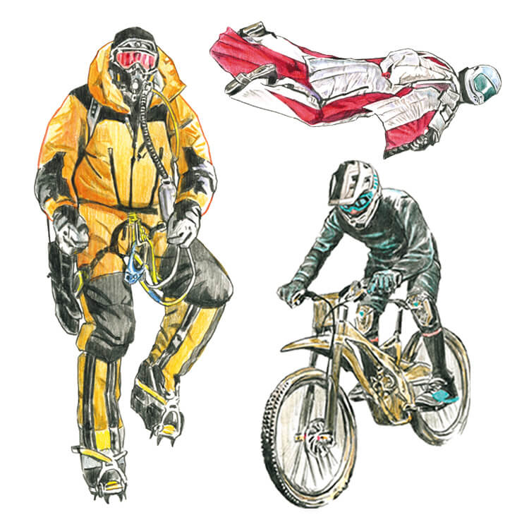 冒険のためのウェアとギア図鑑イラスト