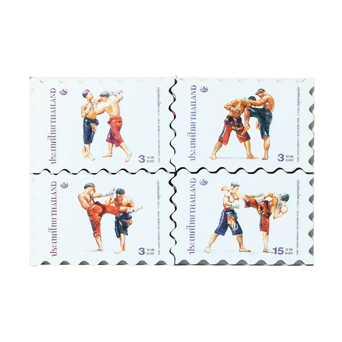 ムエタイ選手の切手風マグネット