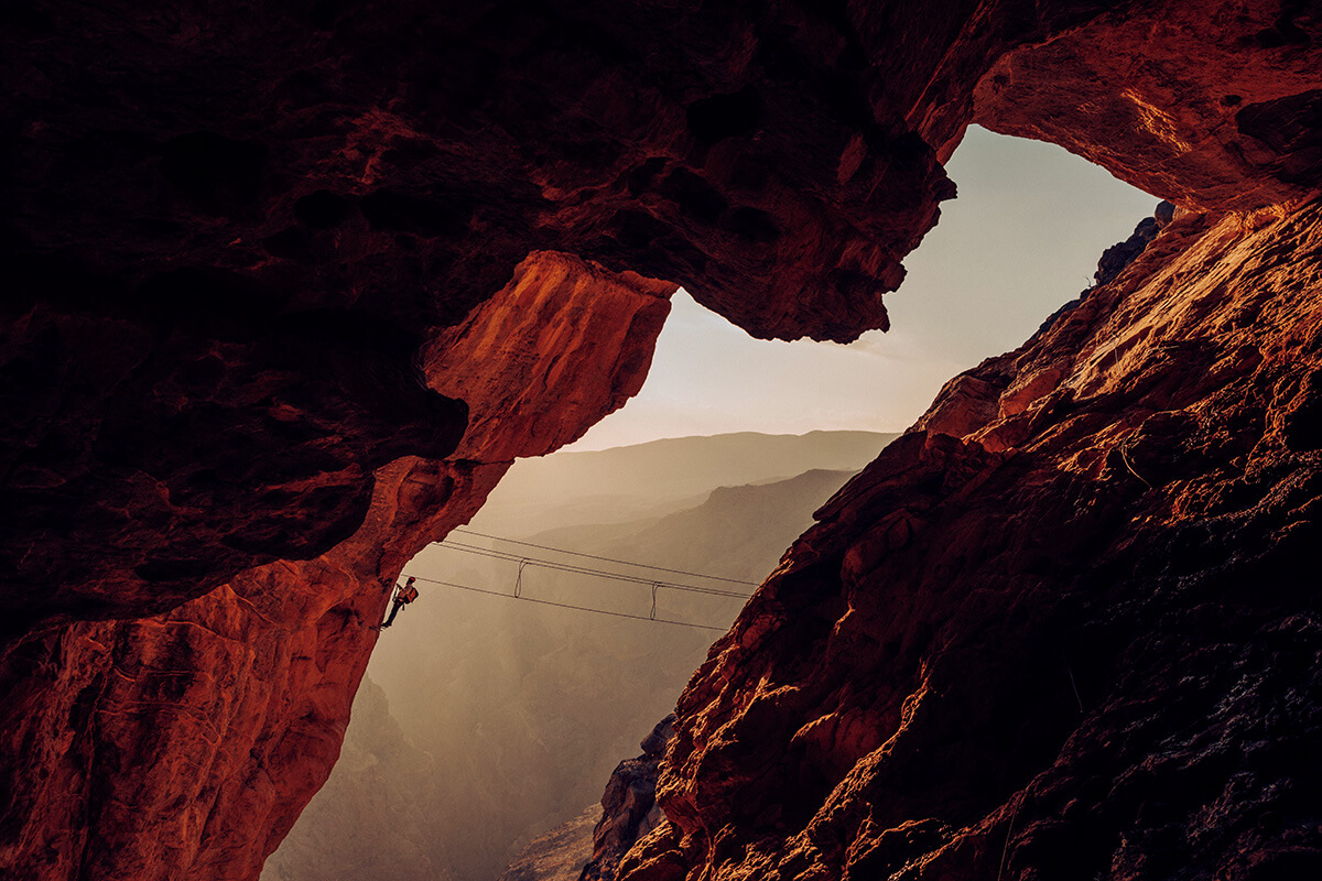 オマーン〈アリラ・ジャバル・アフダール〉下の洞窟