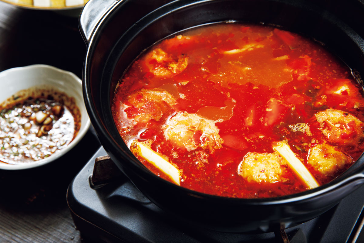 発酵トマト「紅酸」と魚の火鍋