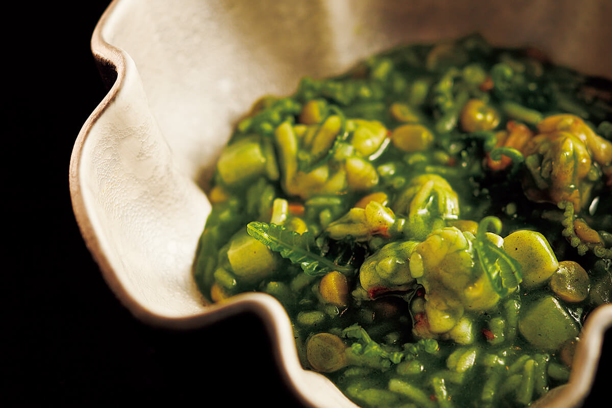 バンコク〈GAGGAN〉バスマティライスや山菜を真鯛の骨とカツオ節でとっただし仕立て