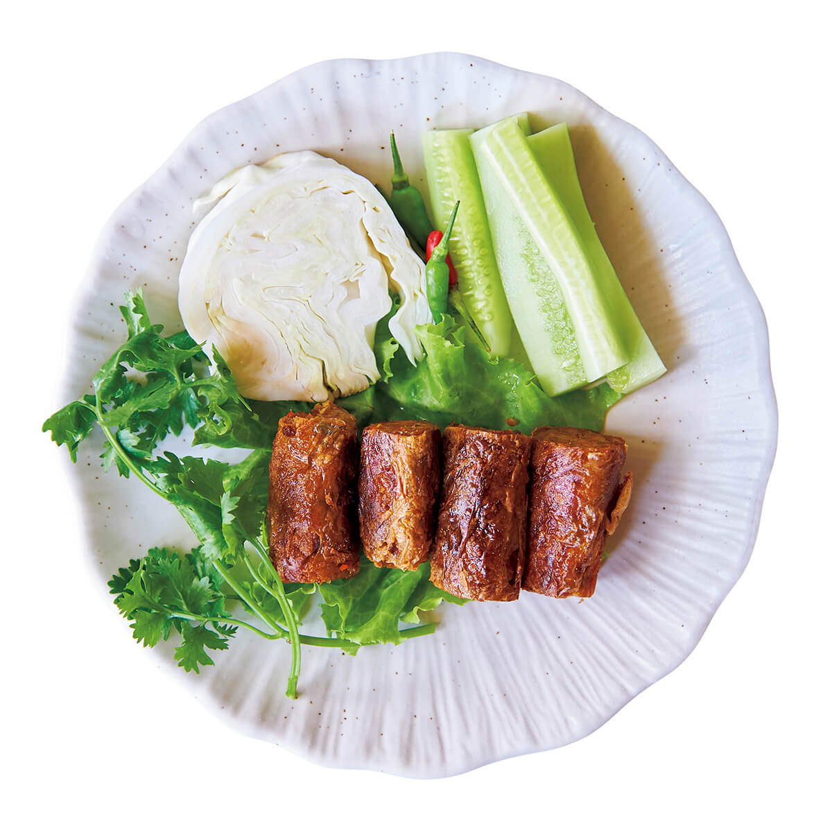 チェンマイ〈スクジャイ・バイ・パタ・オバサン〉ソーセージ、サイウァ