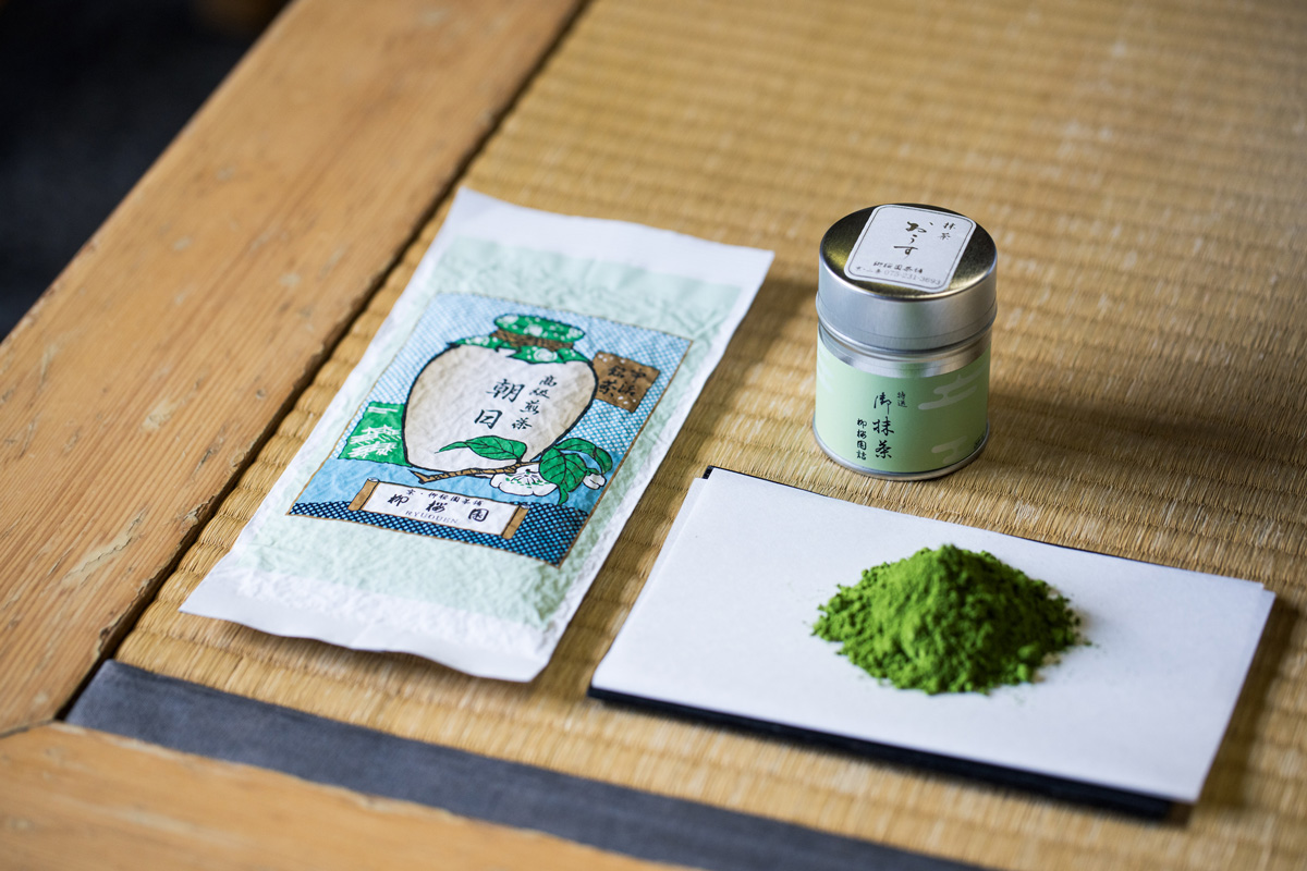 〈柳桜園茶舗〉の抹茶・煎茶