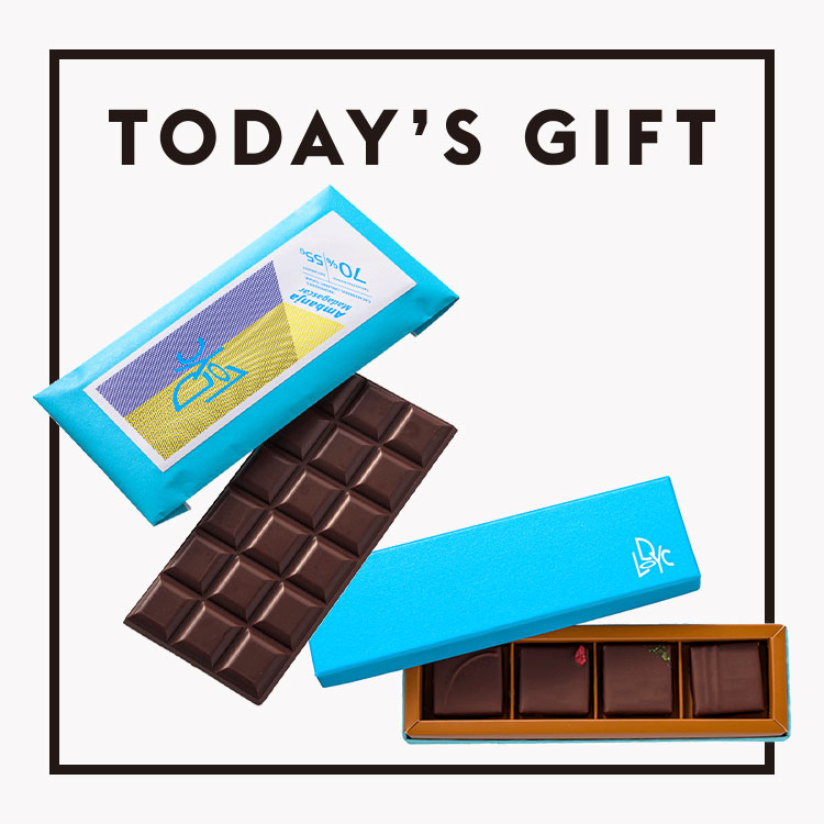 LODYC CHOCOLATE ビーン・トゥ・バー タブレット「エクアドル・サモラ・チンチぺ」、フルーツボンボンショコラ4個入り