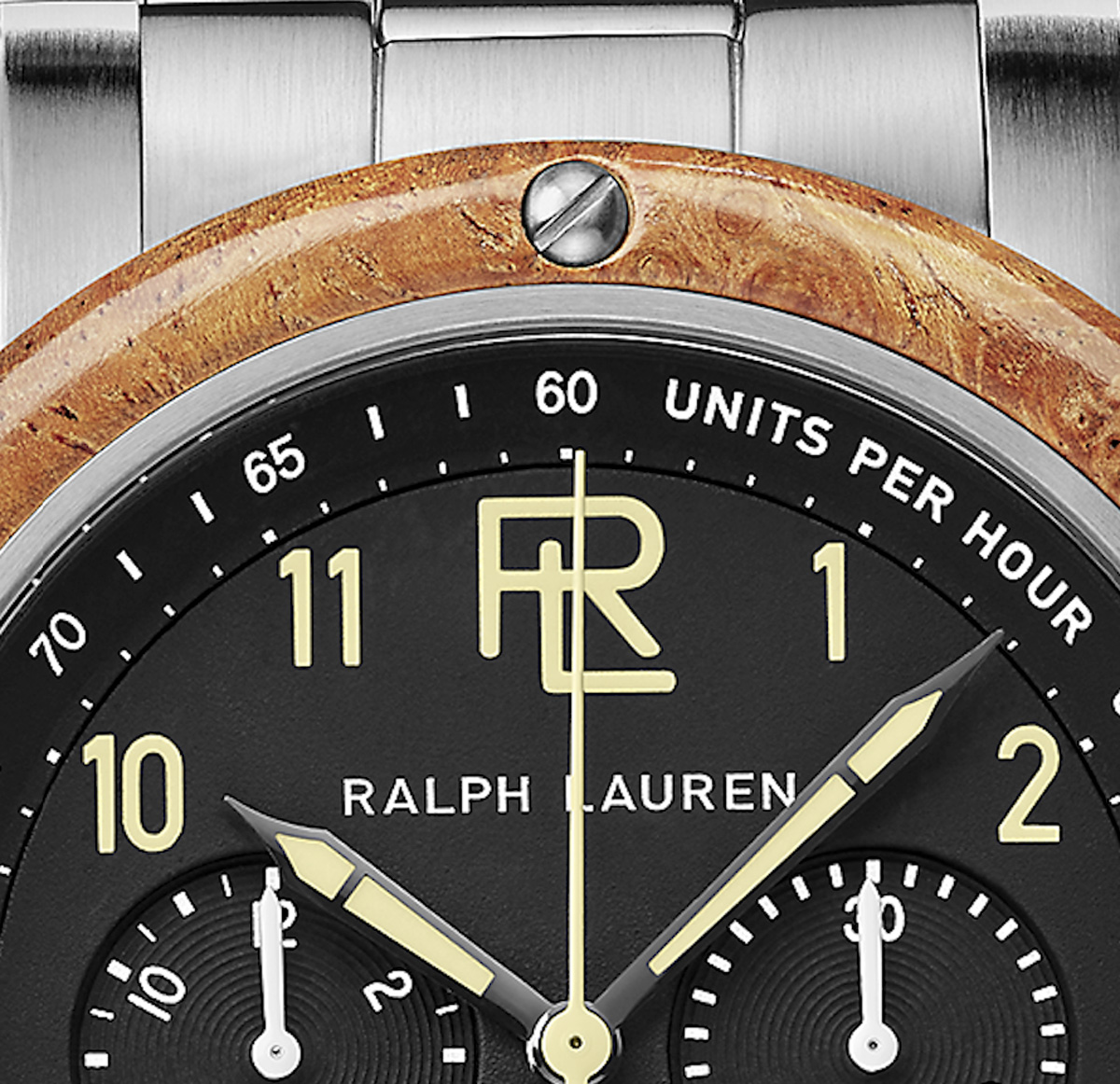 42MM クロノグラフ スティールウッドベゼル