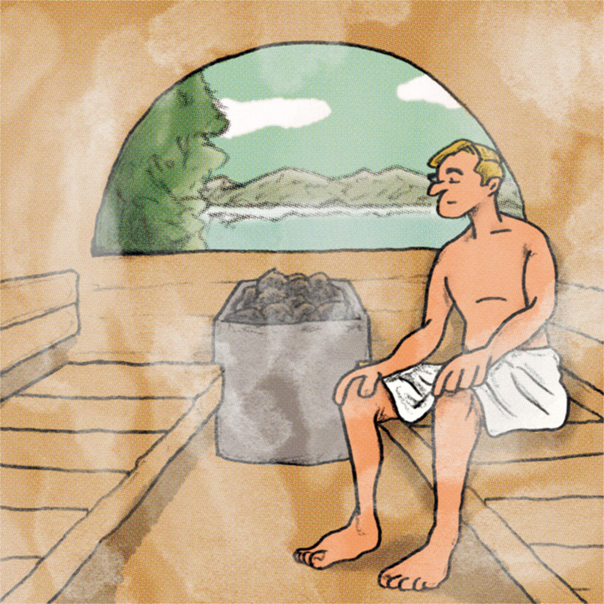 サウナのイラスト