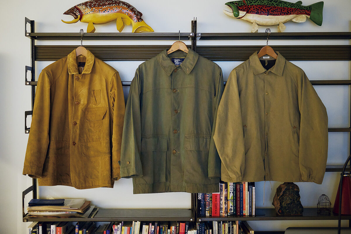 〈THE DRYBAK CORP.〉のダック地、代〈BURBERRYS PARIS〉のフランス製のギャバジン地