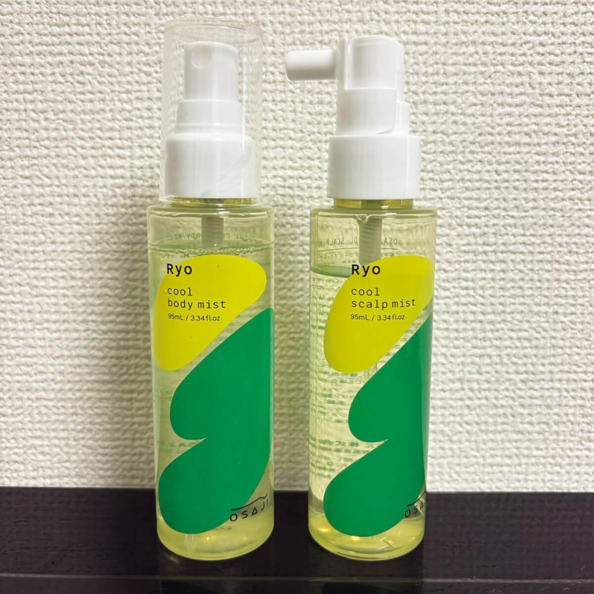 〈オサジ〉「クール ボディ ミスト Ryo」、「クール スキャルプ ミストRyo」