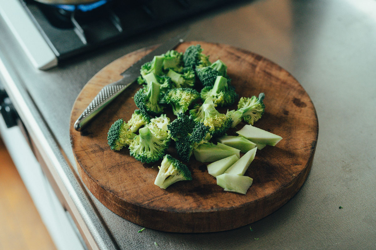 房分けされたブロッコリー