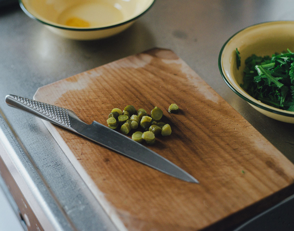 輪切りにした小さめのピクルス