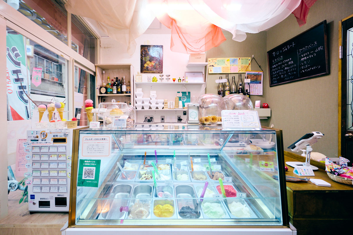 ジェラテリア エルバ 店内