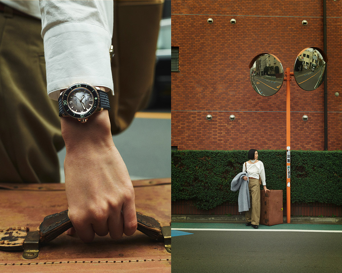 カバンを運ぶ女性