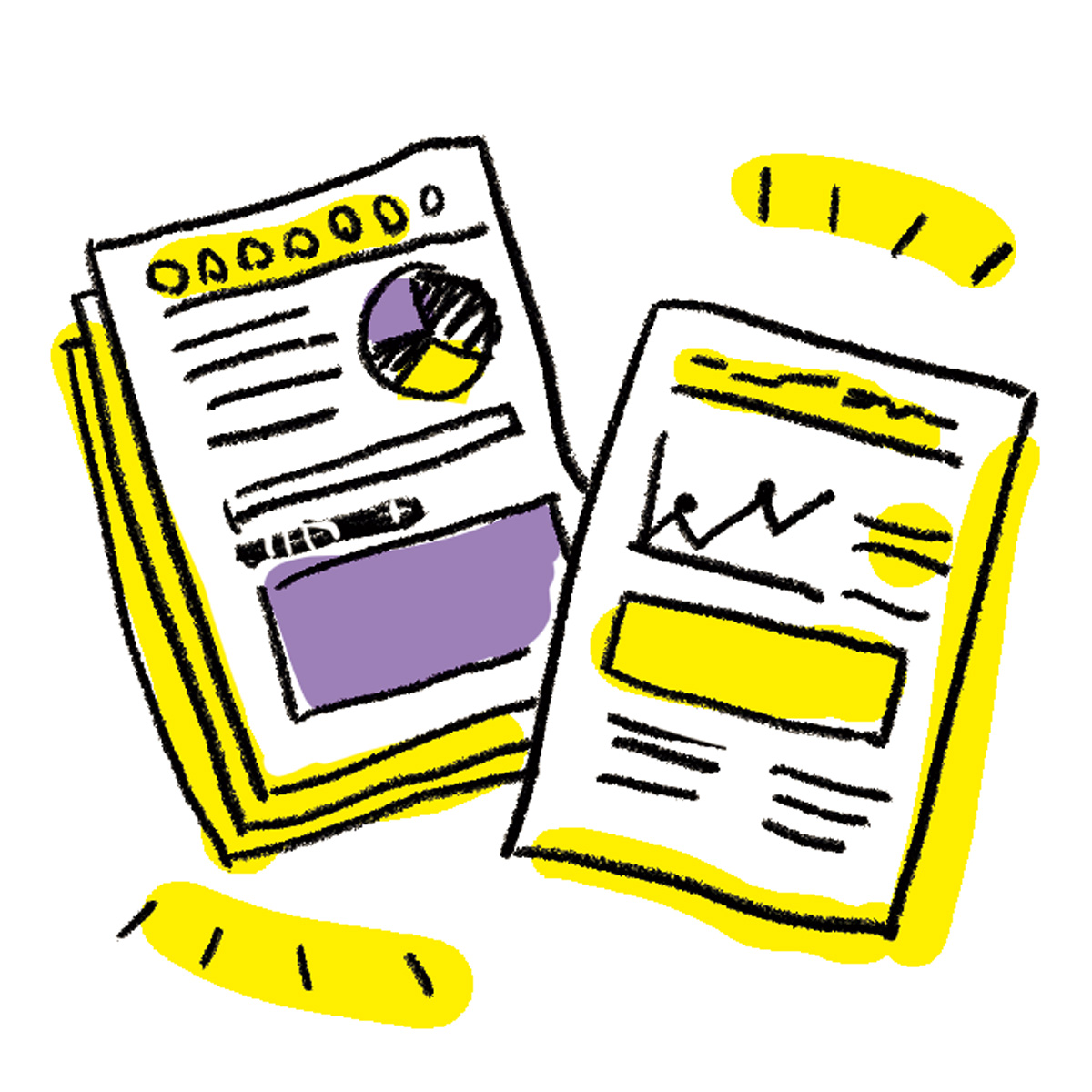 経済分析の資料のイラスト