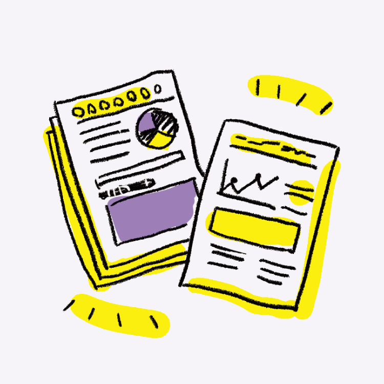 経済分析の資料のイラスト