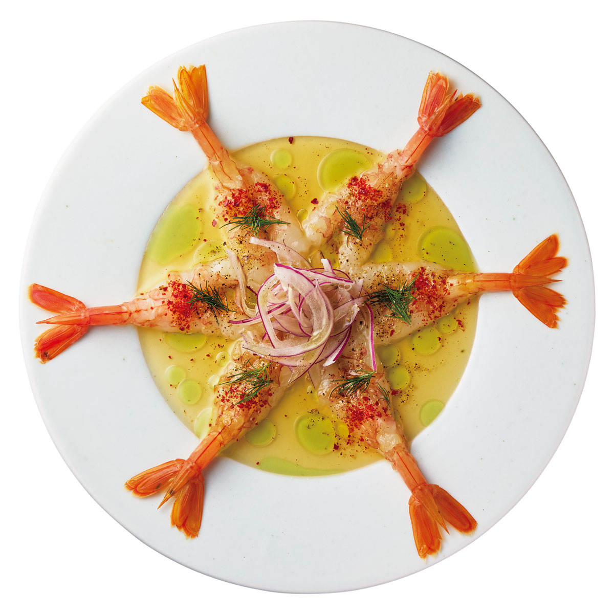 赤海老のマリネ ライムリーフ