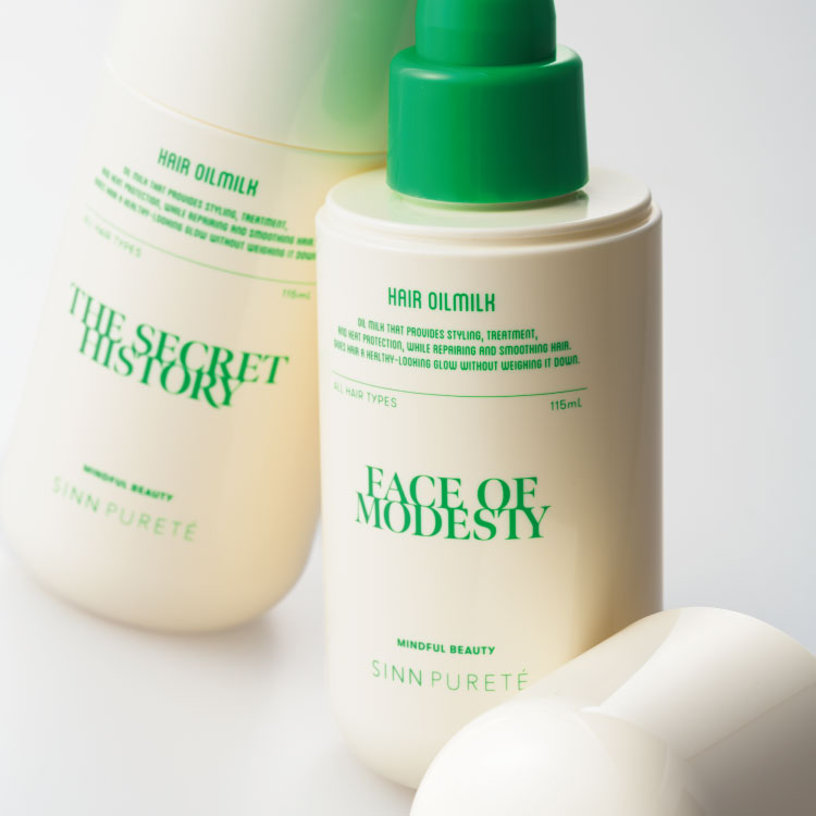 ヘア オイルミルク THE SECRET HISTORY、同FACE OF MODESTY