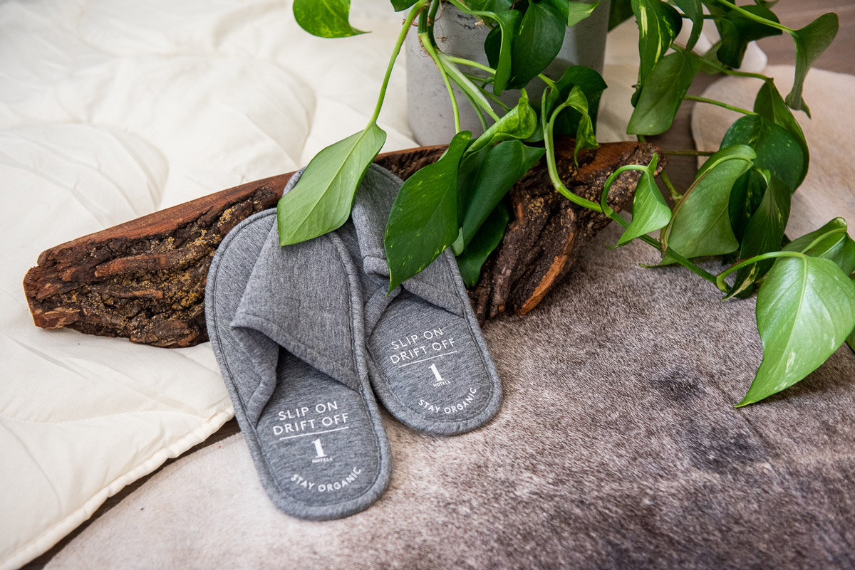 キャンペーン応募でもらえるオーガニックコットン製スリッパ