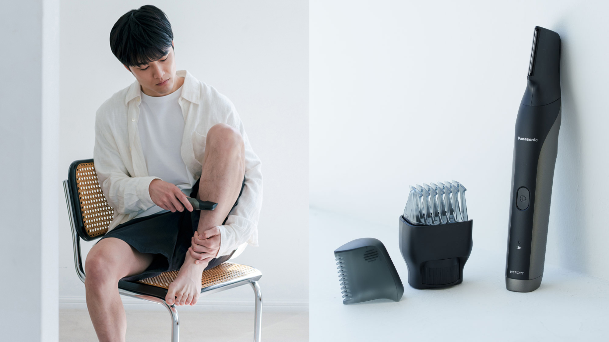 Panasonic〉のボディトリマーでつくる、俳優・入江甚儀の大人の