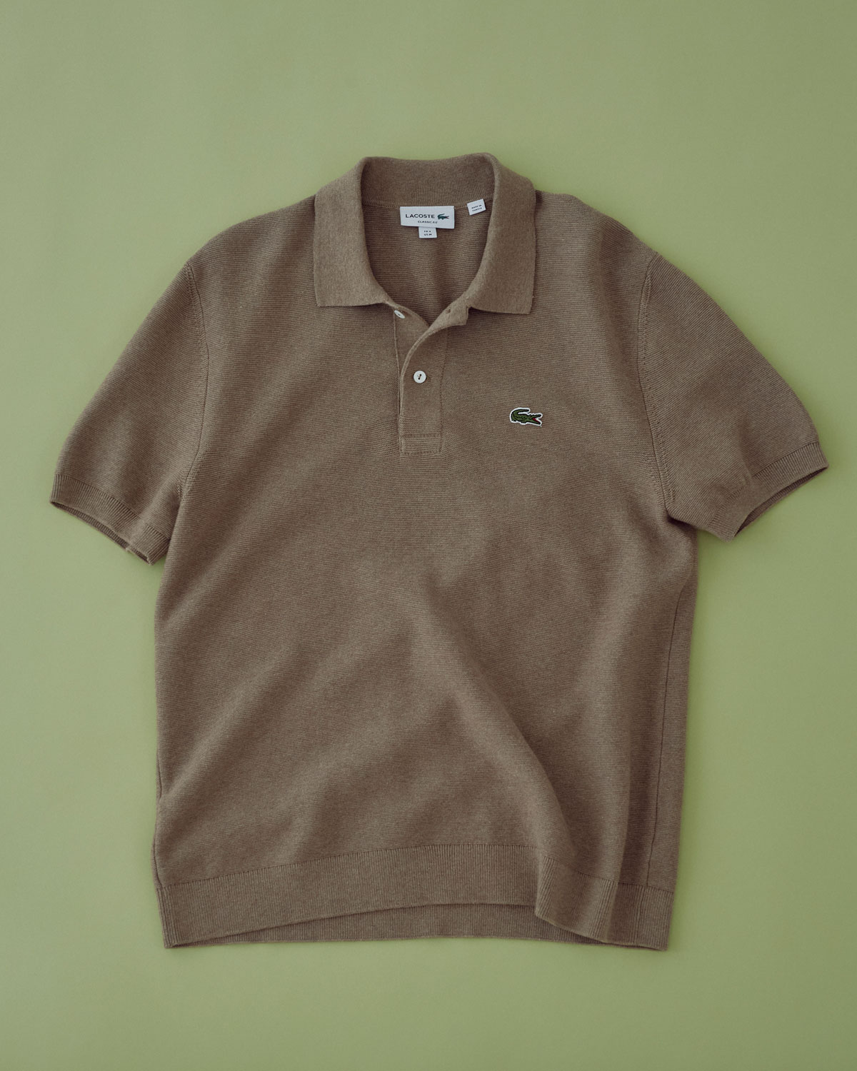 ラコステのニットポロシャツ