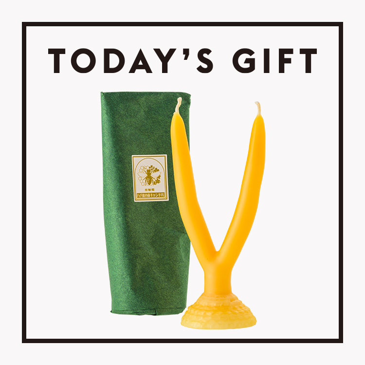 〈ハチ蜜の森キャンドル〉の蝋燭