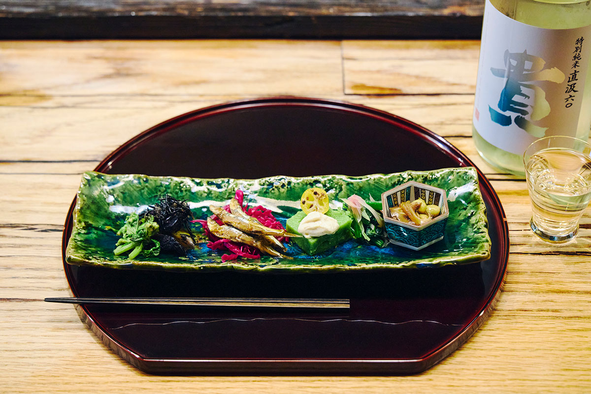 酒肴懐石 よのすけの「前菜盛り合わせ」