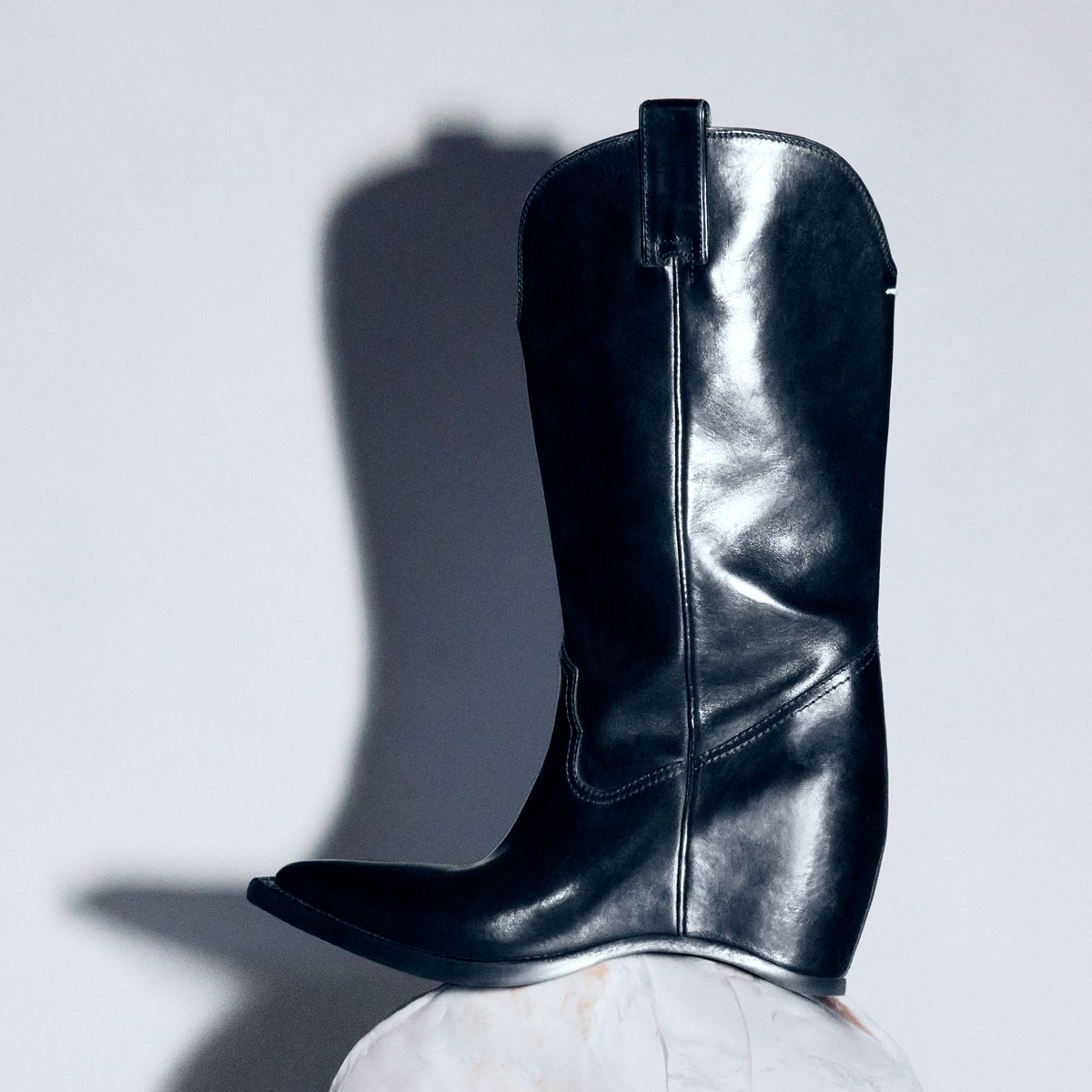 ヒールレス ウエスタンブーツ