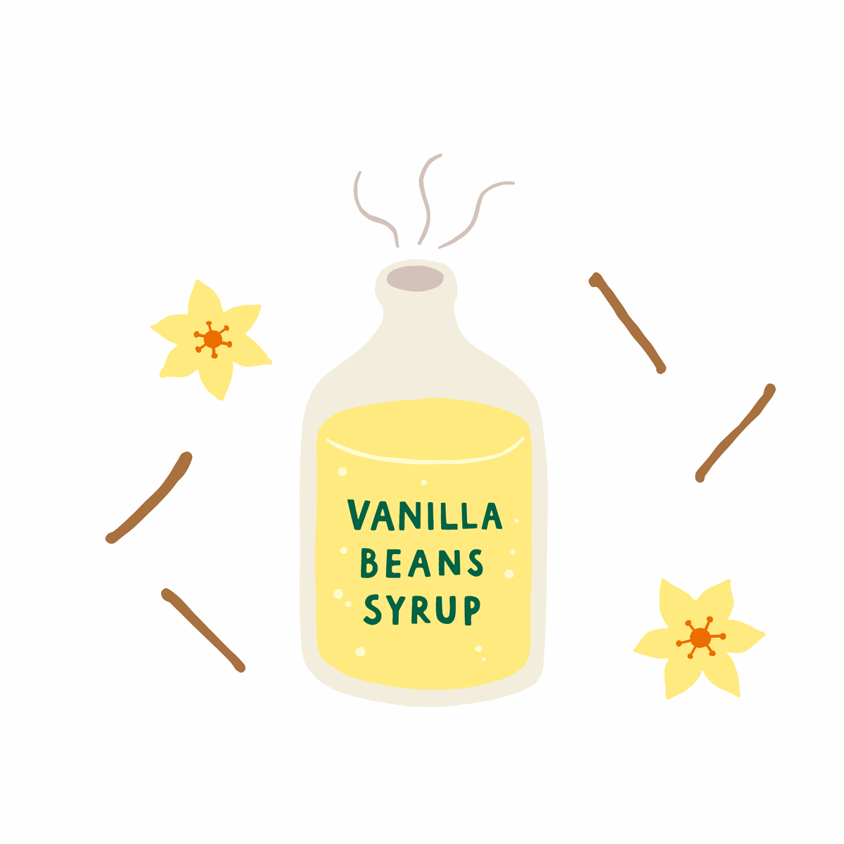 バニラシロップのイラスト