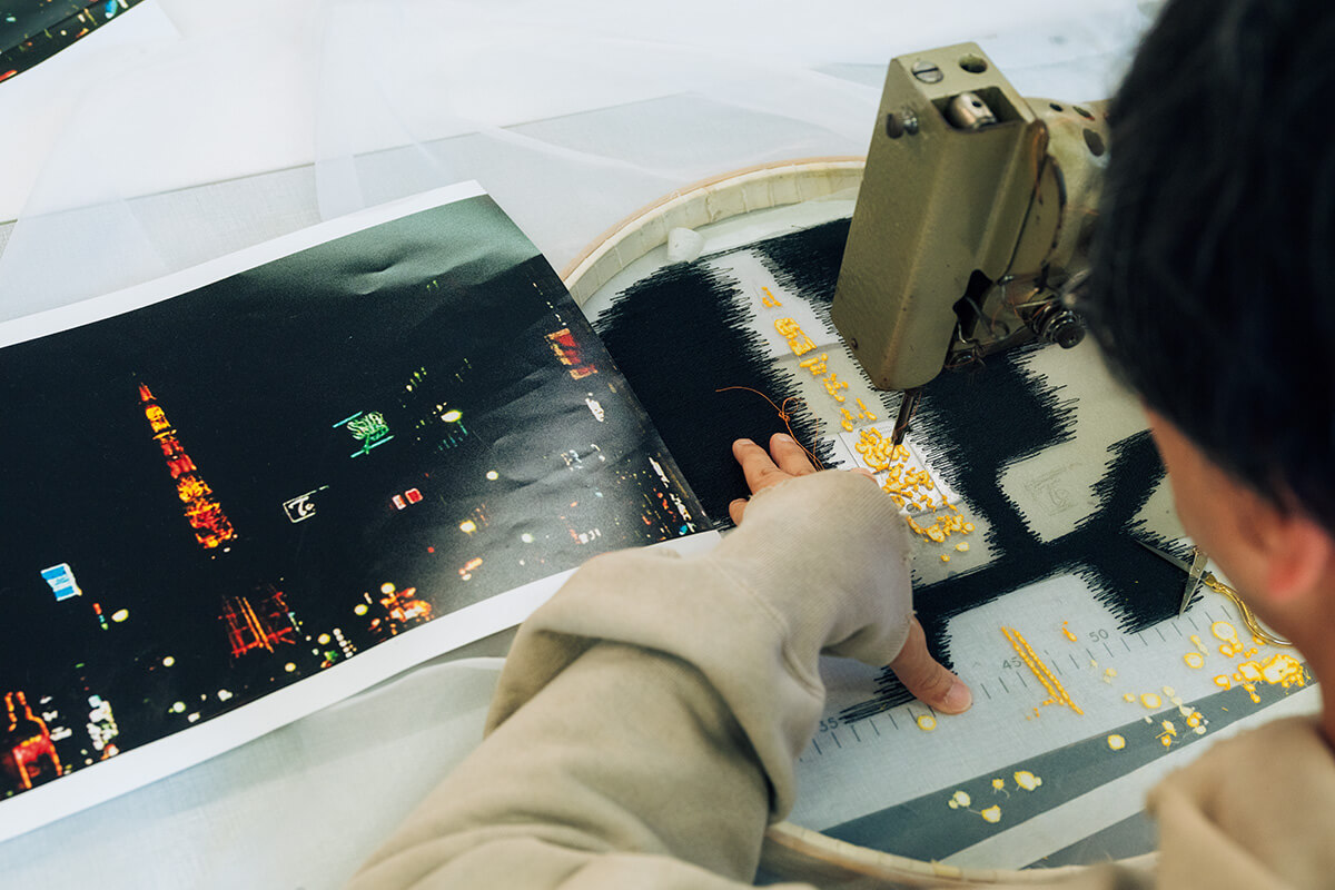 山中現先生　山中現展　オリジナル版画折り畳みケース付き特装版　限定50部美品 なぜ、お金を描くのか。現代美術家・青山悟が、工業用ミシンを使った