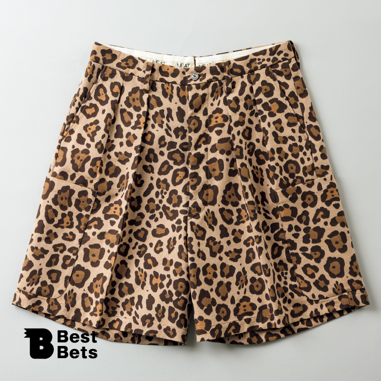 ヒョウ柄を品よく穿く。〈NEAT〉のレオパードショーツ：Brutus Best Bets