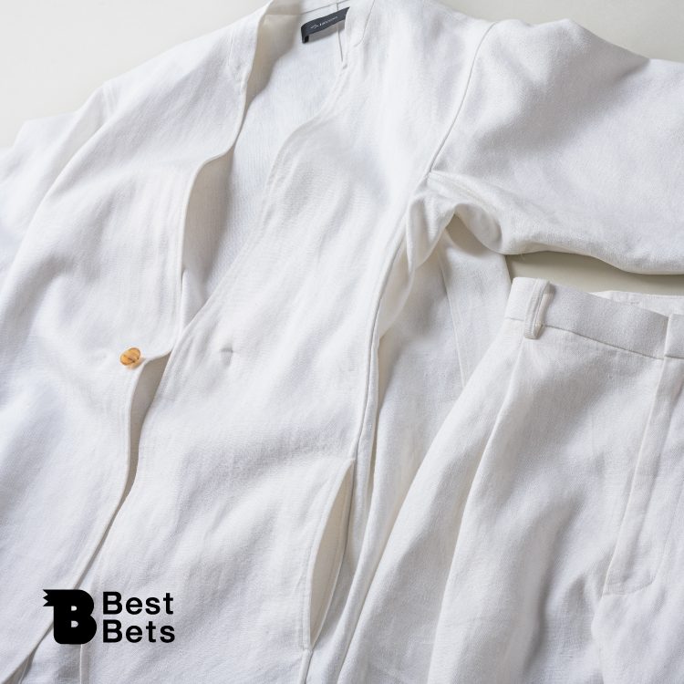 西陣織の新しい表現を楽しむ。〈HOSOO MEN〉のセットアップ：Brutus Best Bets