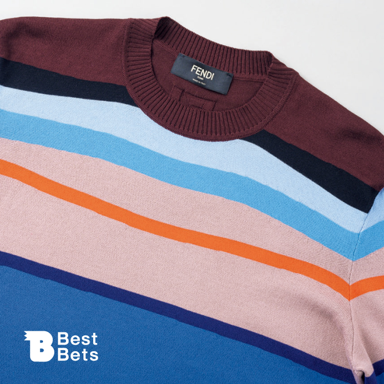 波打つボーダー柄。〈FENDI〉の半袖ニット：Brutus Best Bets