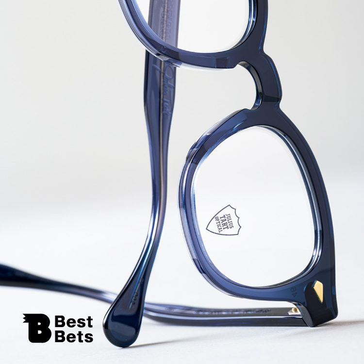 20周年を彩る、紺色の濃淡。〈JULIUS TART OPTICAL〉 × 〈KLEIN EYEWEAR〉のアイウェア：Brutus Best Bets
