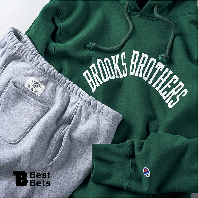 名門2社が出会ったら？〈Brooks Brothers〉×〈Champion〉のセットアップ：Brutus Best Bets