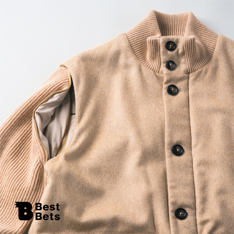 異素材の妙を、淡色でさらりと。〈HERNO〉のブルゾン：Brutus Best Bets